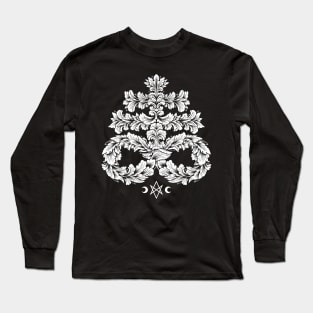 Leviathan Cross White - Goth Occult Long Sleeve T-Shirt